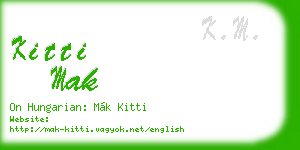 kitti mak business card