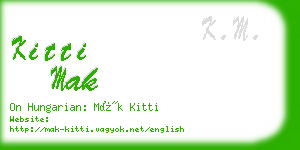 kitti mak business card